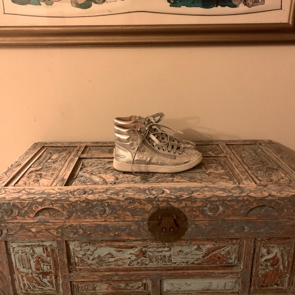 UGG Metallic Silver High Tops